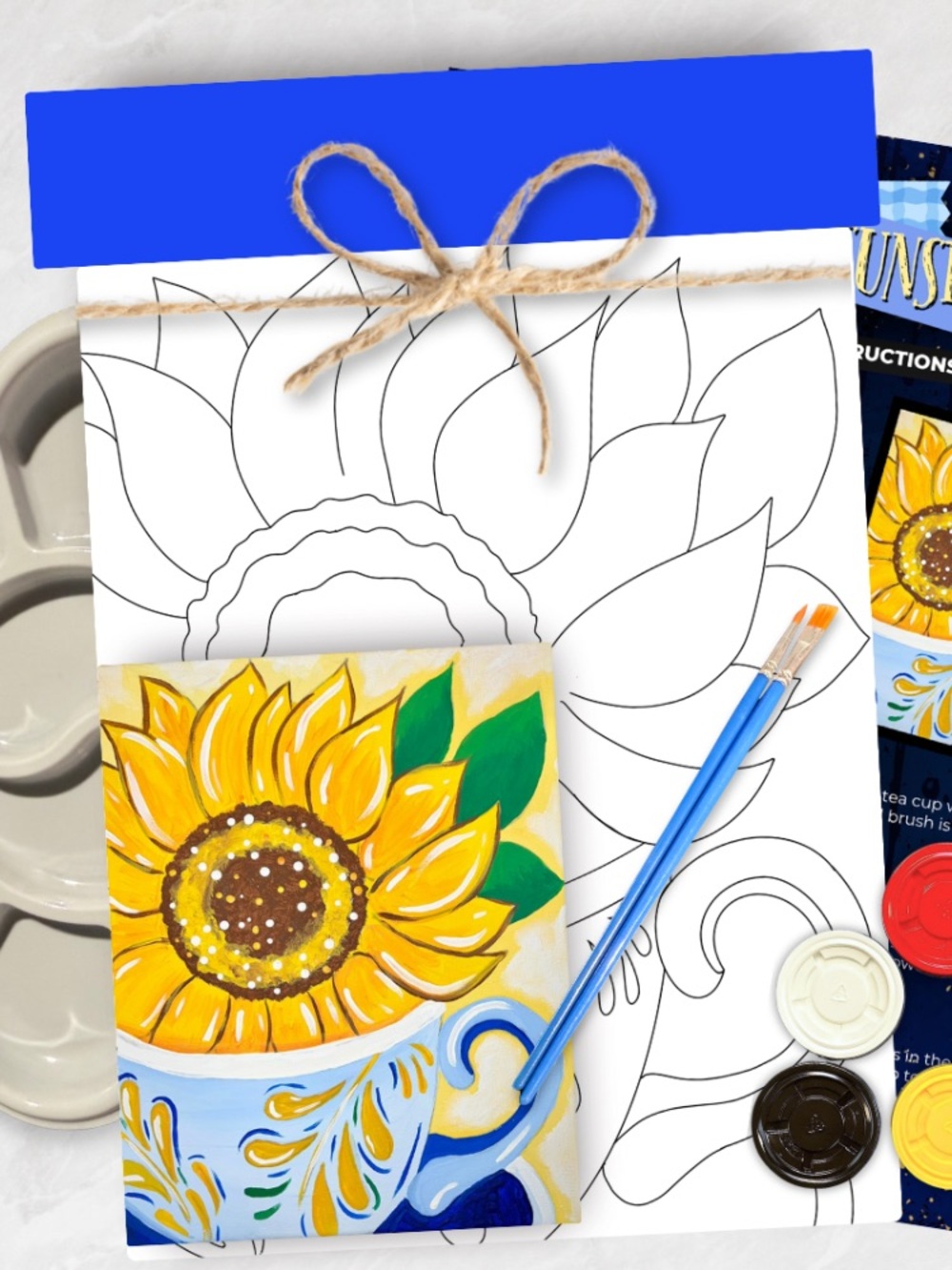 Sunflower Paint-Your-Own Canvas Kit - Yellow